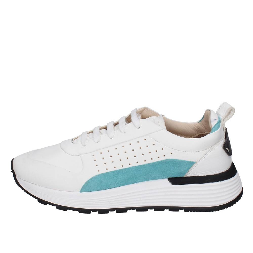 scarpe donna MOMA sneakers bianco pelle camoscio 3AS412 EY624 Promozione
