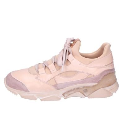 scarpe donna MOMA sneakers rosa pelle tessuto BK453 Qualità Garantita