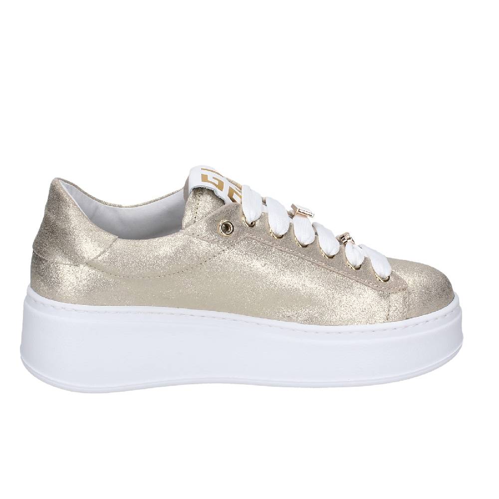 scarpe donna GIO+ sneakers platino pelle camoscio EX580 Consegna Veloce