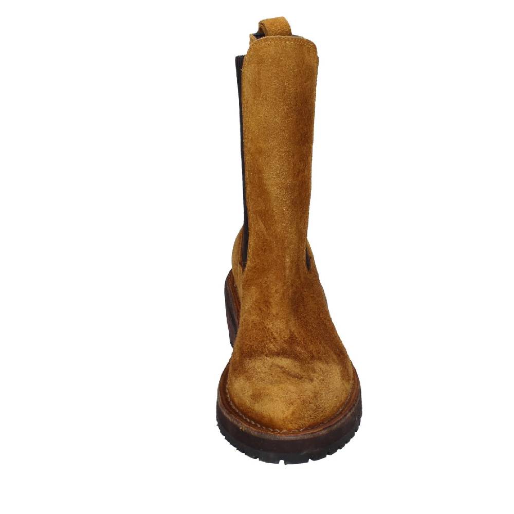 scarpe donna MOMA stivaletti marrone camoscio 75301C EY565 Sottocosto