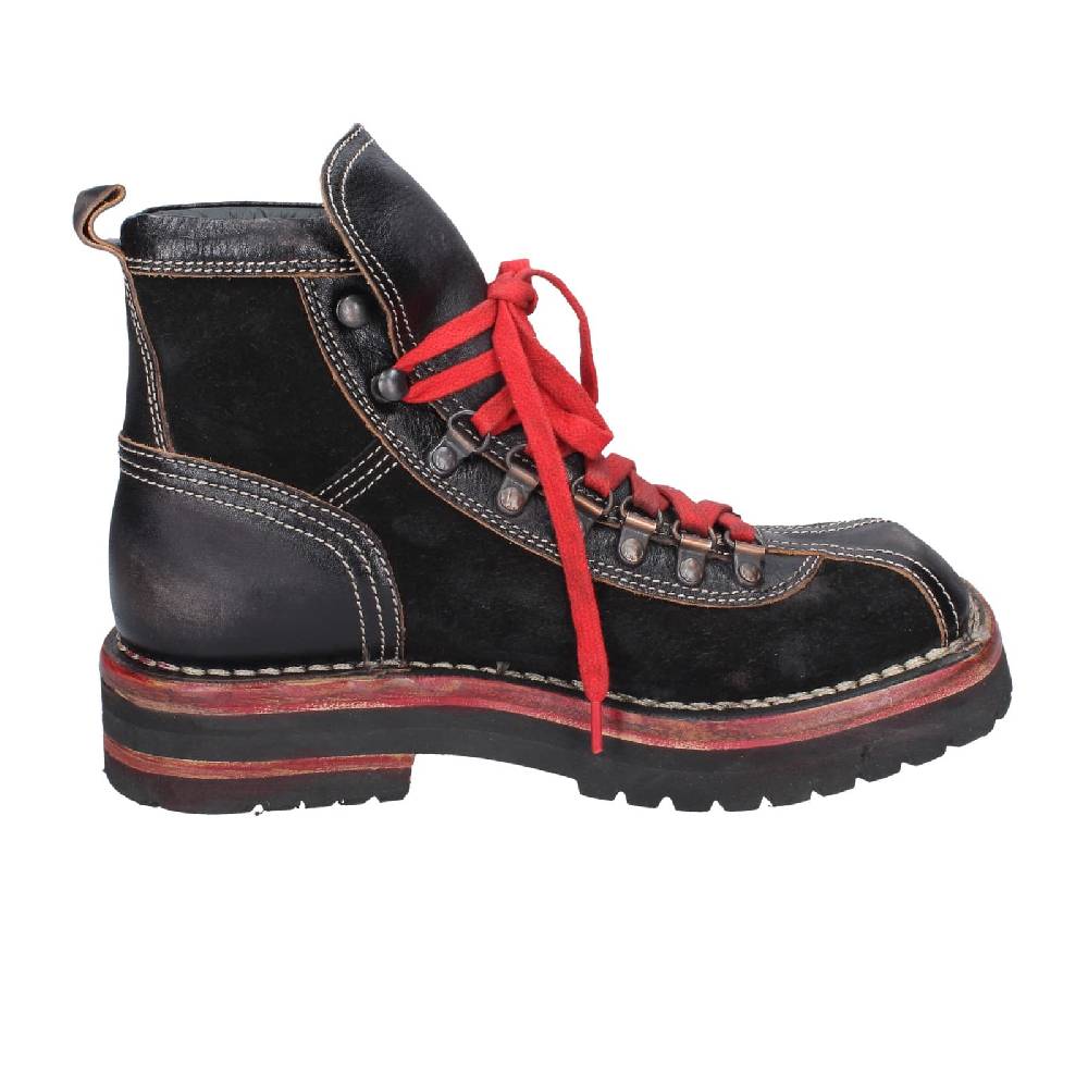 scarpe donna MOMA stivaletti nero pelle camoscio 81301B EY563 Convenienza