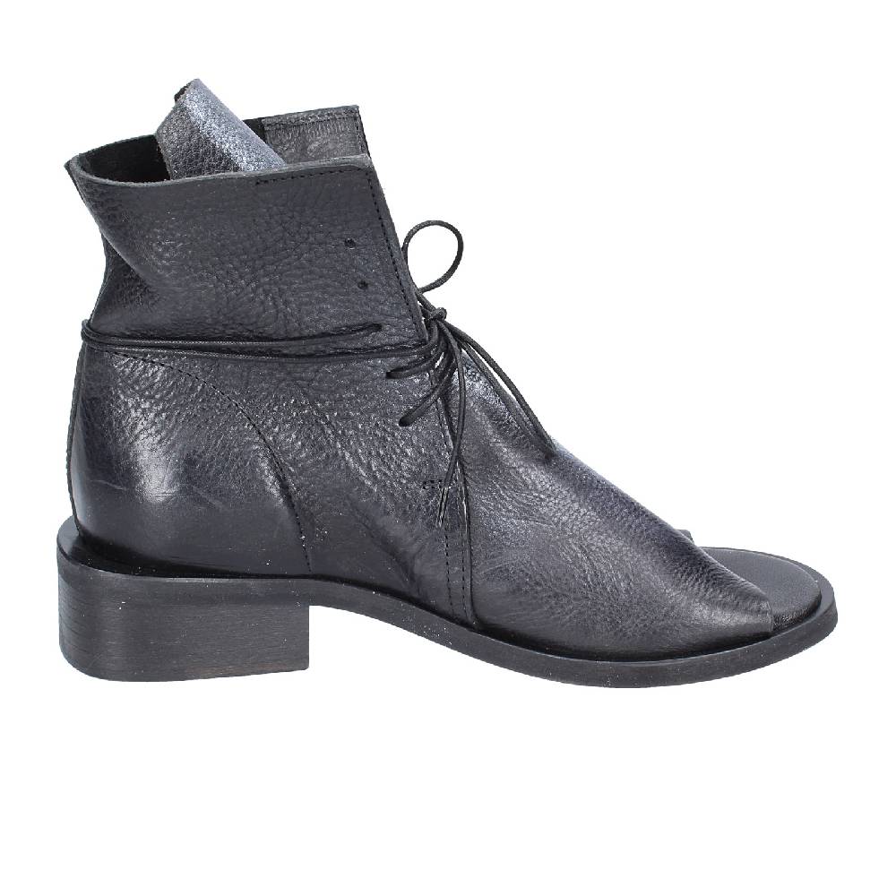 scarpe donna MOMA stivaletti nero pelle argento 35402I VINTAGE EX398 Presa