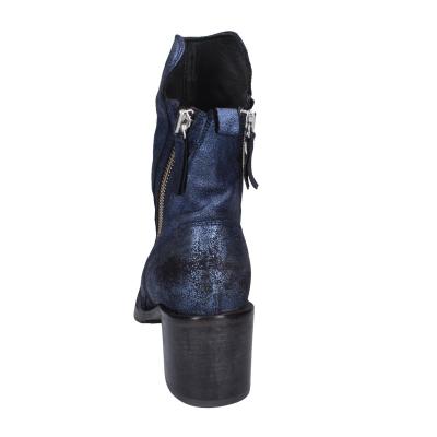 scarpe donna MOMA stivaletti blu pelle camoscio 1CW343 VINTAGE BD819 Economico