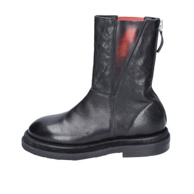 scarpe donna MOMA stivaletti nero pelle rosso 1CW339 VINTAGE BD939 Comprane uno, ottenene uno gratis