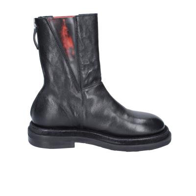 scarpe donna MOMA stivaletti nero pelle rosso 1CW339 VINTAGE BD939 Comprane uno, ottenene uno gratis