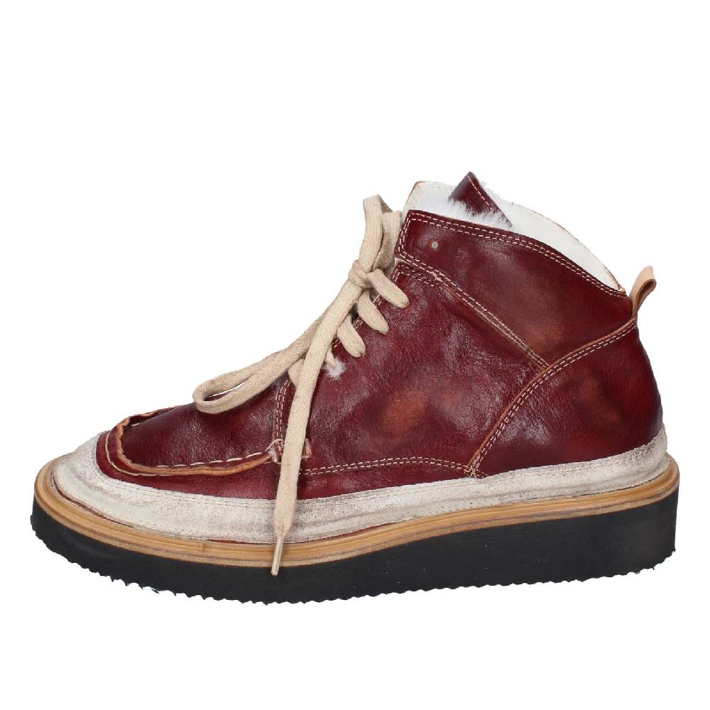 scarpe donna MOMA stivaletti bordeaux pelle camoscio EY579 Outlet