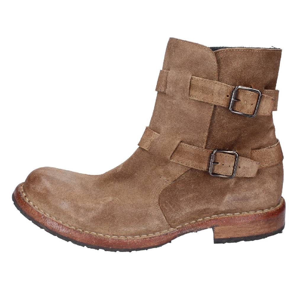 scarpe donna MOMA stivaletti marrone camoscio 71303C EY570 Saldi