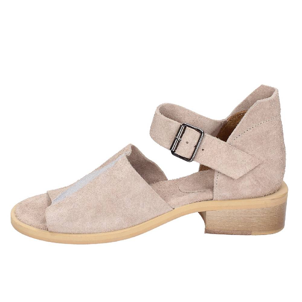 scarpe donna MOMA sandali beige camoscio argento 35403G VINTAGE EX453 Saldi Di Fabbrica