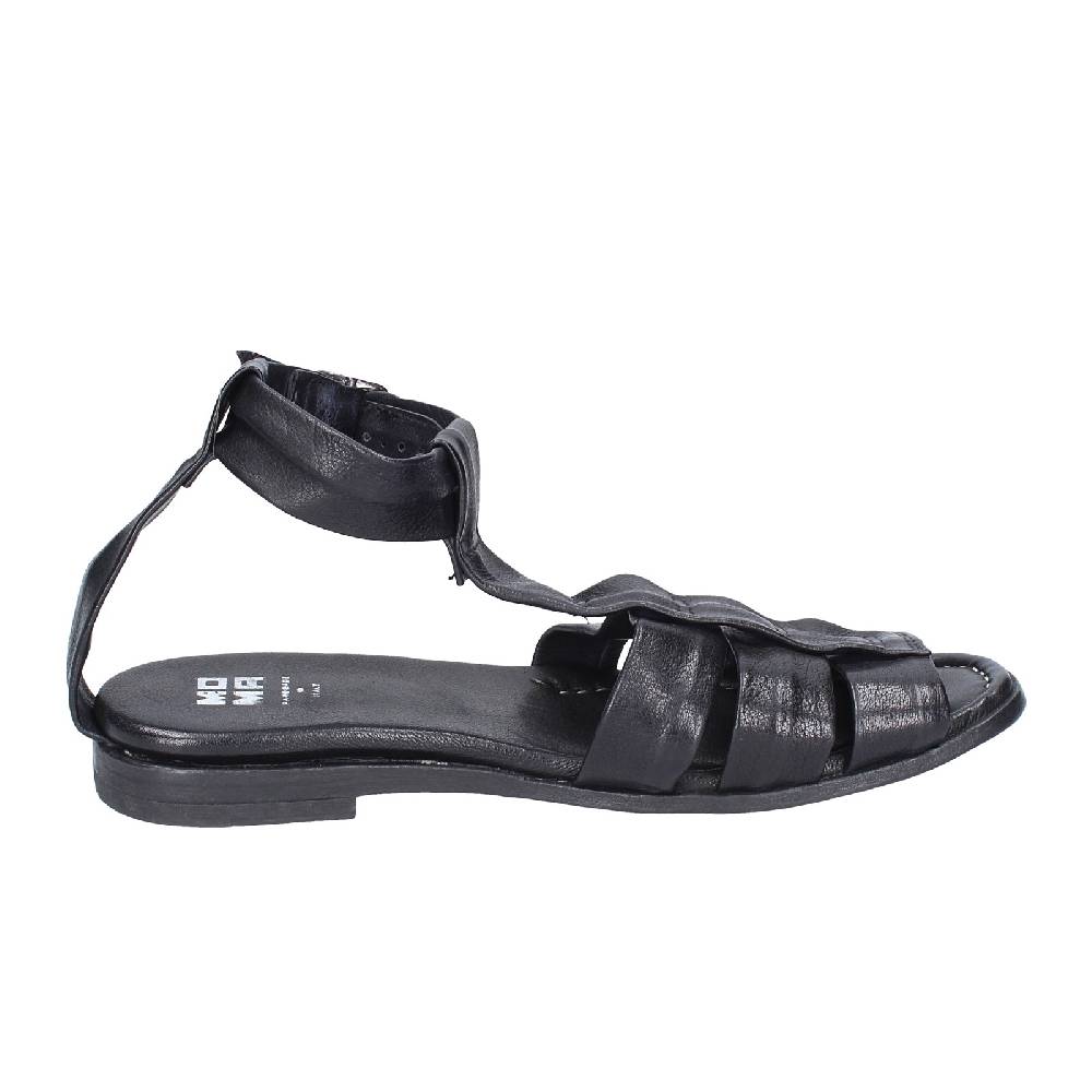 scarpe donna MOMA sandali nero pelle 32404G VINTAGE EX404 Negozio