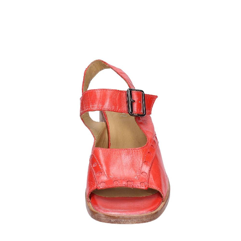 scarpe donna MOMA sandali rosso pelle 46404G VINTAGE EX450 Italy