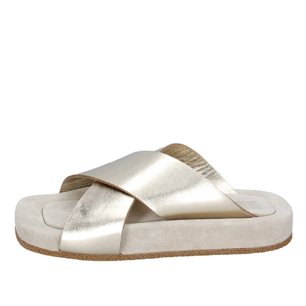scarpe donna MOMA sandali platino pelle 1GS473 EY627 Nuovo