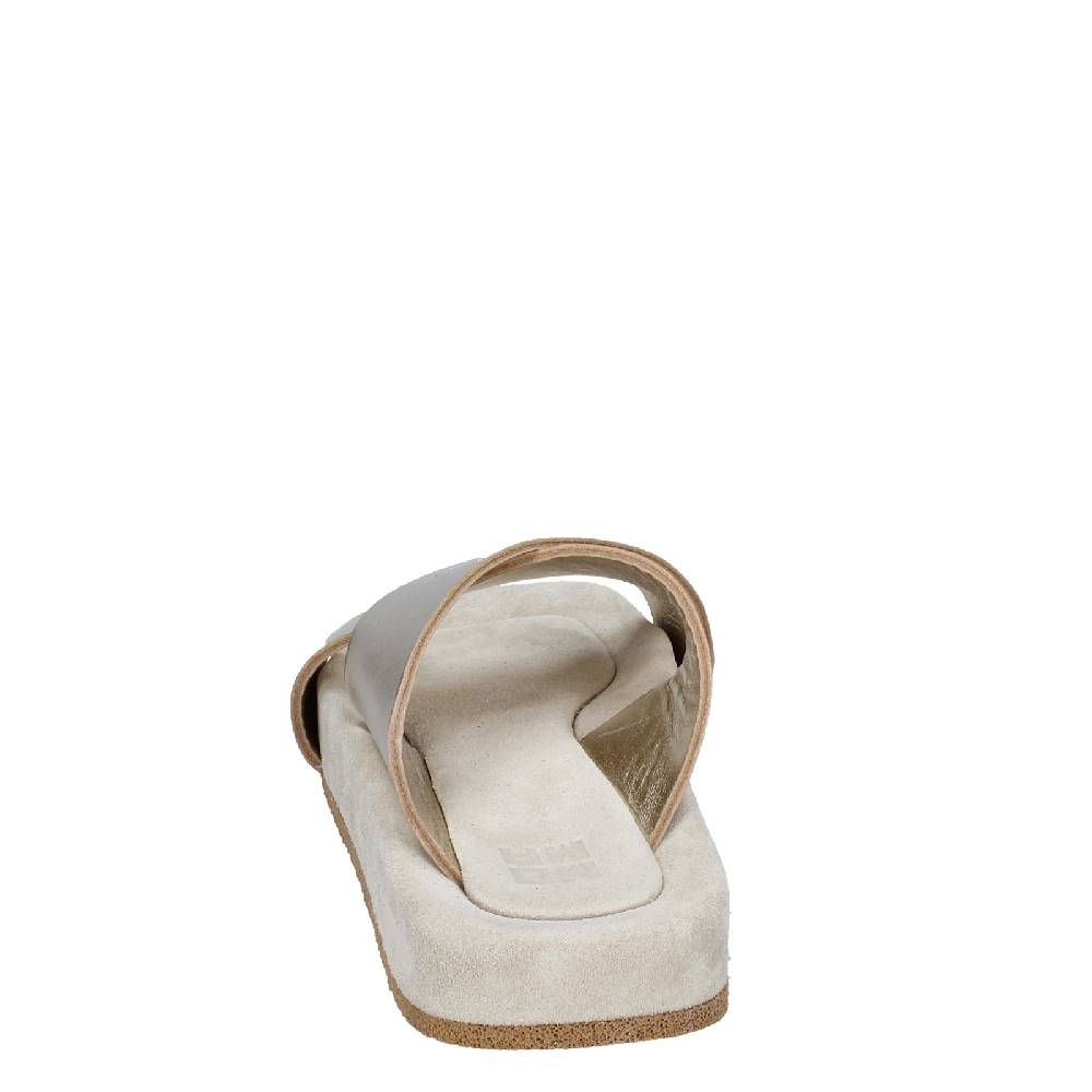 scarpe donna MOMA sandali platino pelle 1GS473 EY627 Nuovo