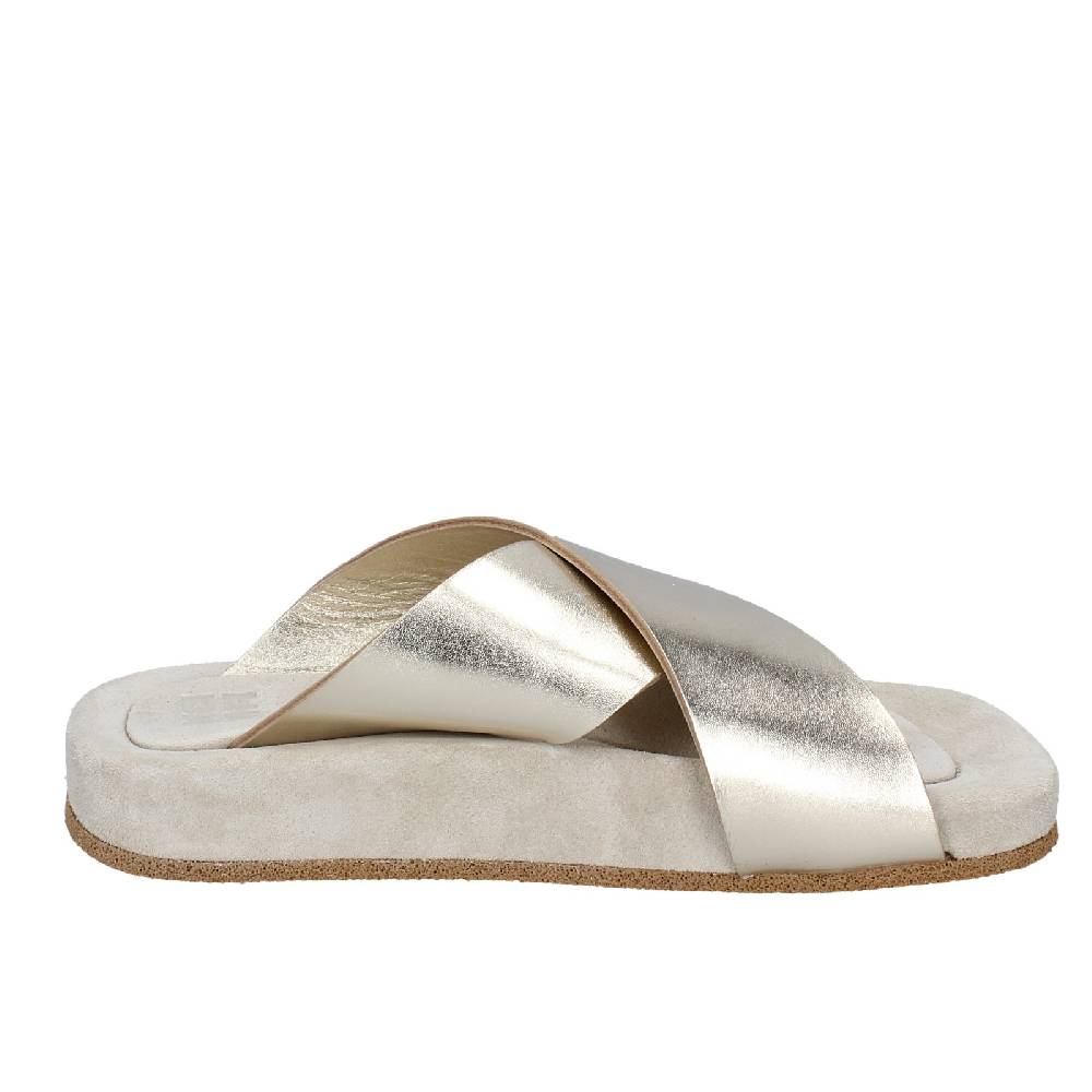 scarpe donna MOMA sandali platino pelle 1GS473 EY627 Nuovo