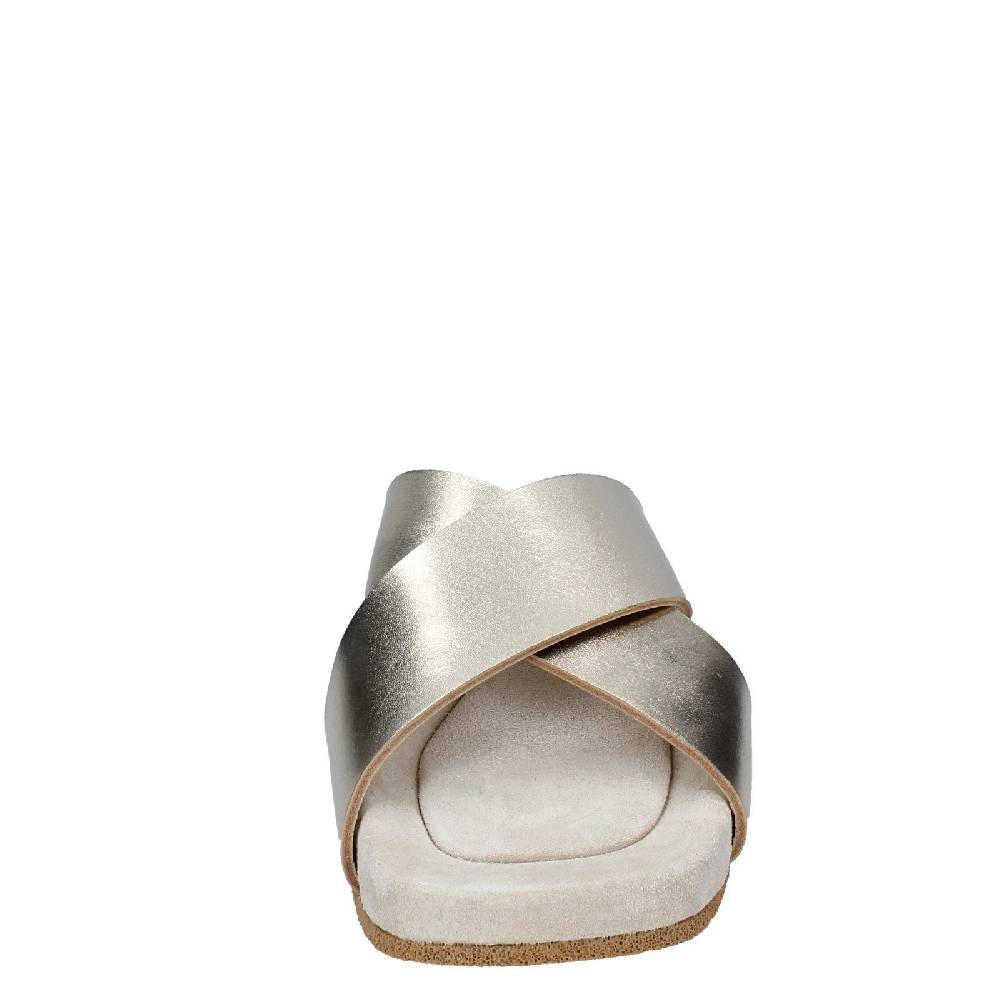 scarpe donna MOMA sandali platino pelle 1GS473 EY627 Nuovo
