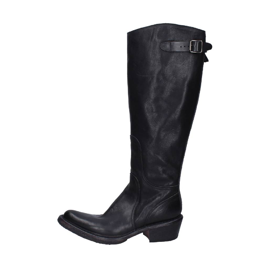scarpe donna MOMA stivali nero pelle 77303D-CU EY491 Qualità Garantita