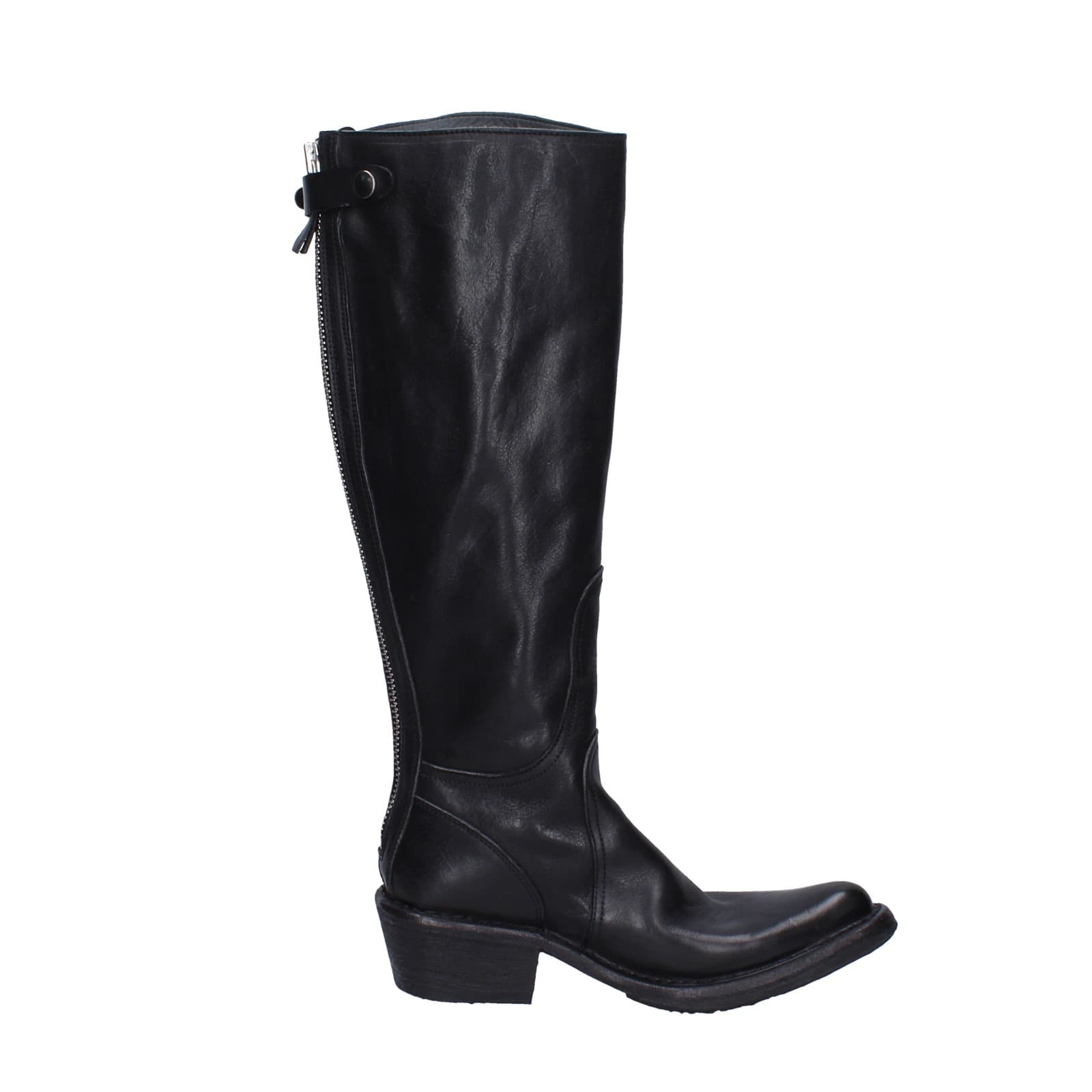 scarpe donna MOMA stivali nero pelle 77303D-CU EY491 Qualità Garantita