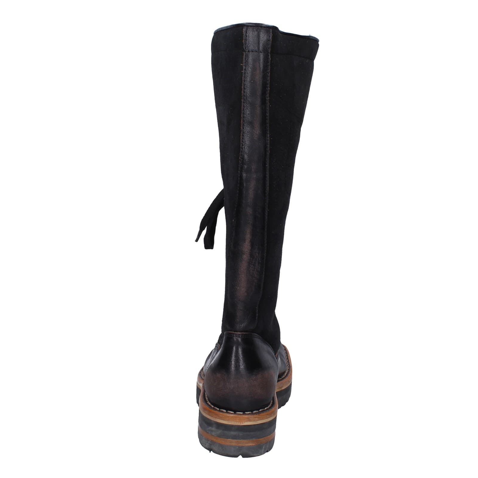 scarpe donna MOMA stivali nero camoscio pelle 81304D-VADO EY495 Trasporto libero internazionale