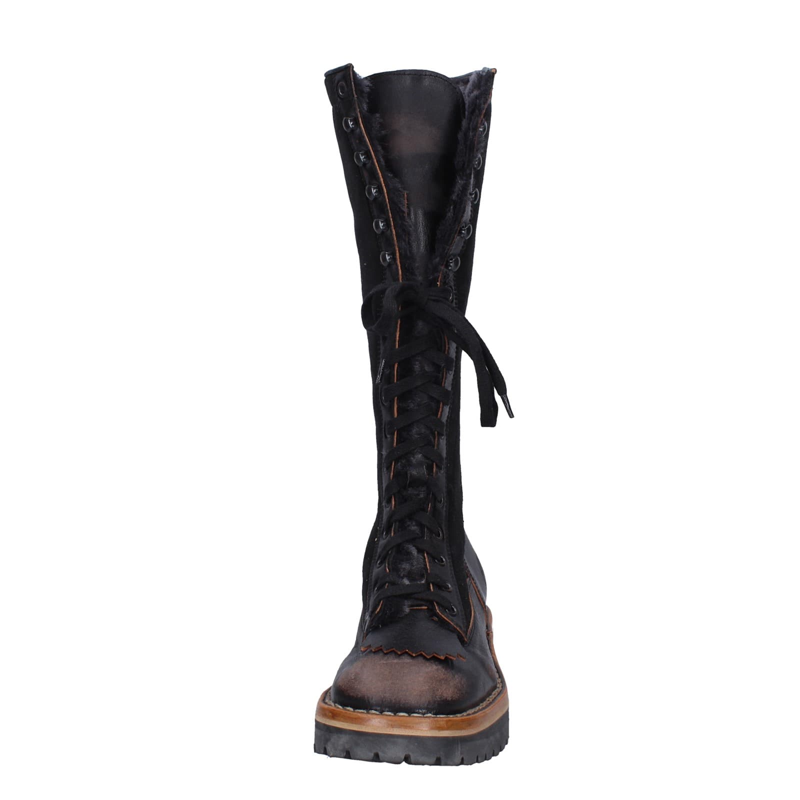 scarpe donna MOMA stivali nero camoscio pelle 81304D-VADO EY495 Trasporto libero internazionale