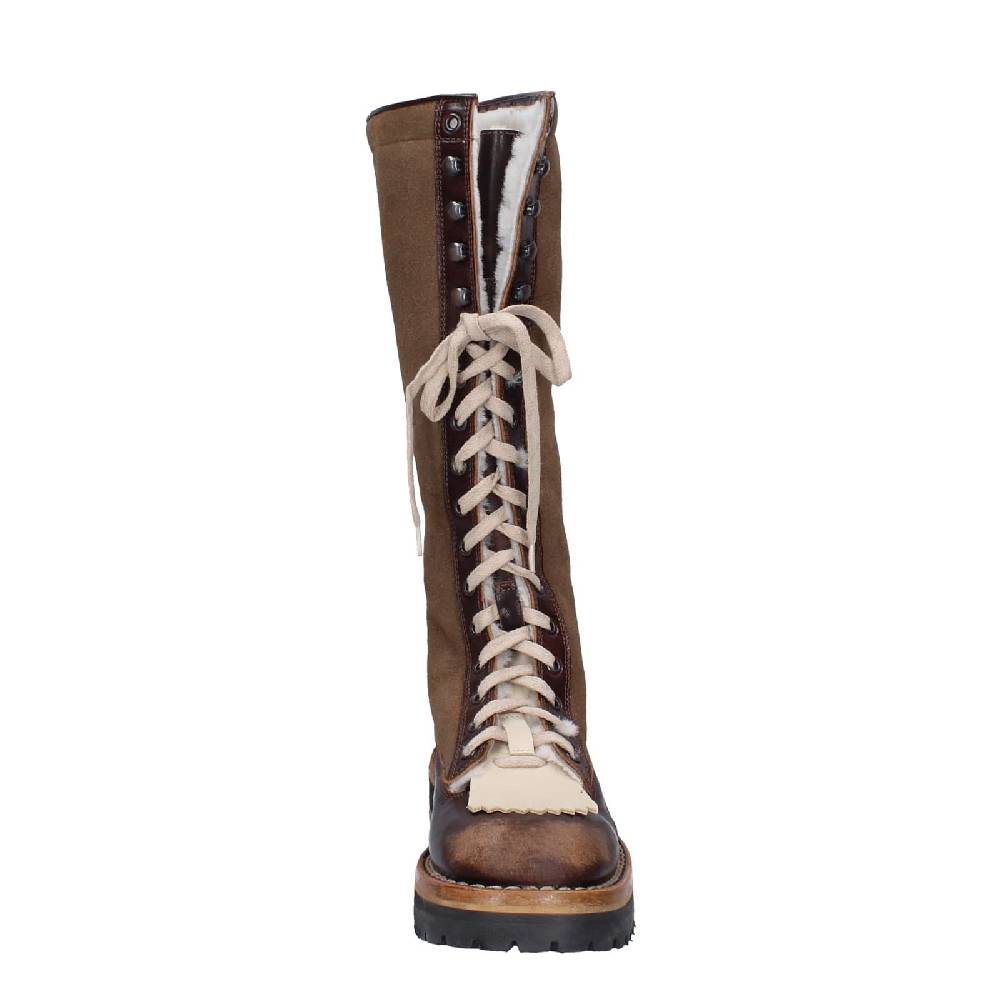 scarpe donna MOMA stivali marrone camoscio 81304D-VADO EY492 Promozione Limitata