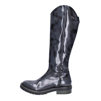 scarpe donna MOMA stivali grigio pelle lucida BK293 Fino Al -60%