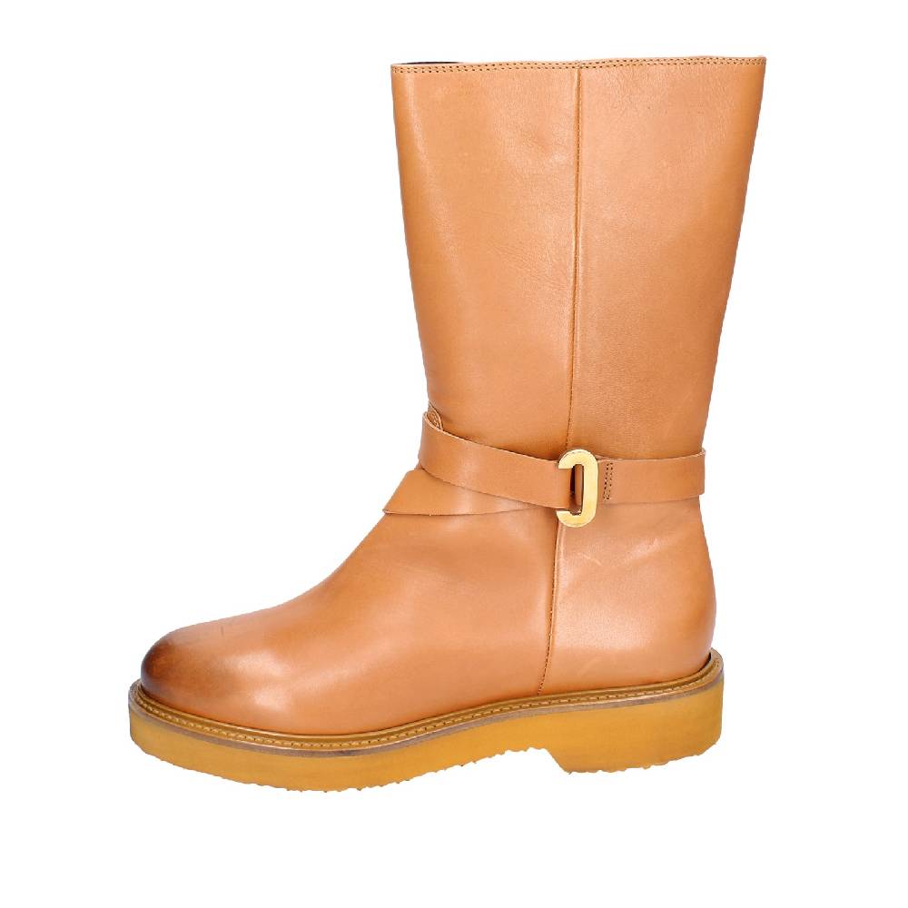 scarpe donna CARMENS stivali marrone pelle EX155 Affare Del Giorno