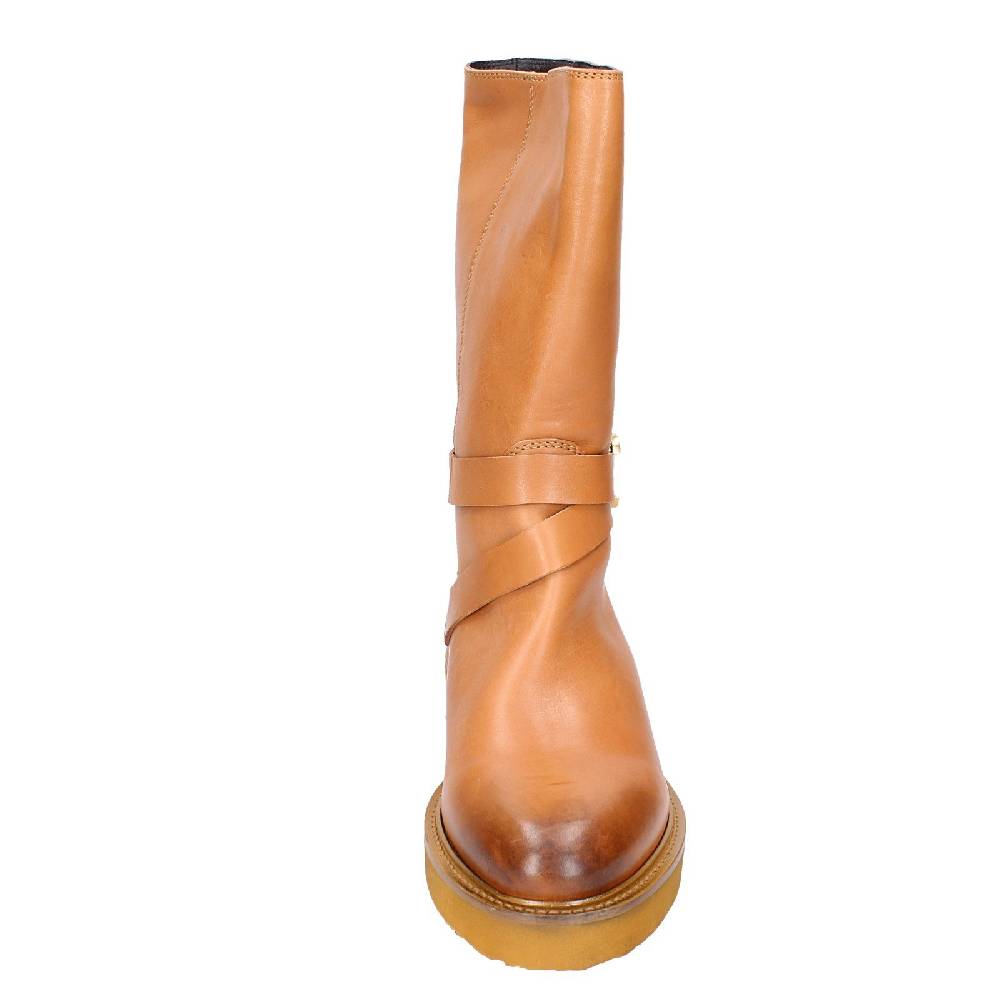 scarpe donna CARMENS stivali marrone pelle EX155 Affare Del Giorno