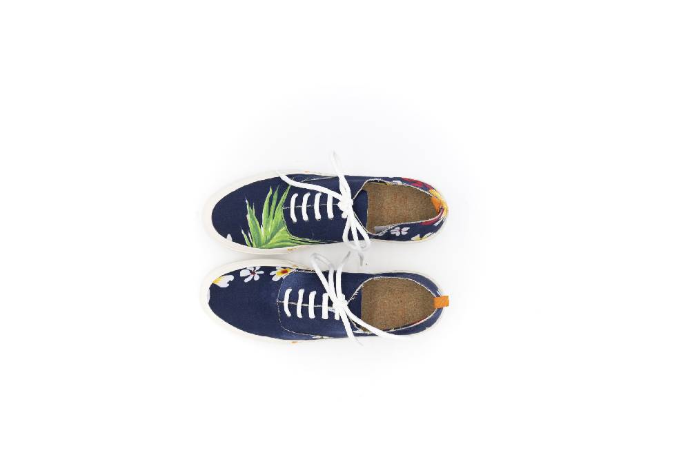 Openclosedshoes ALOHA03 – LEAVES BLUE Moda