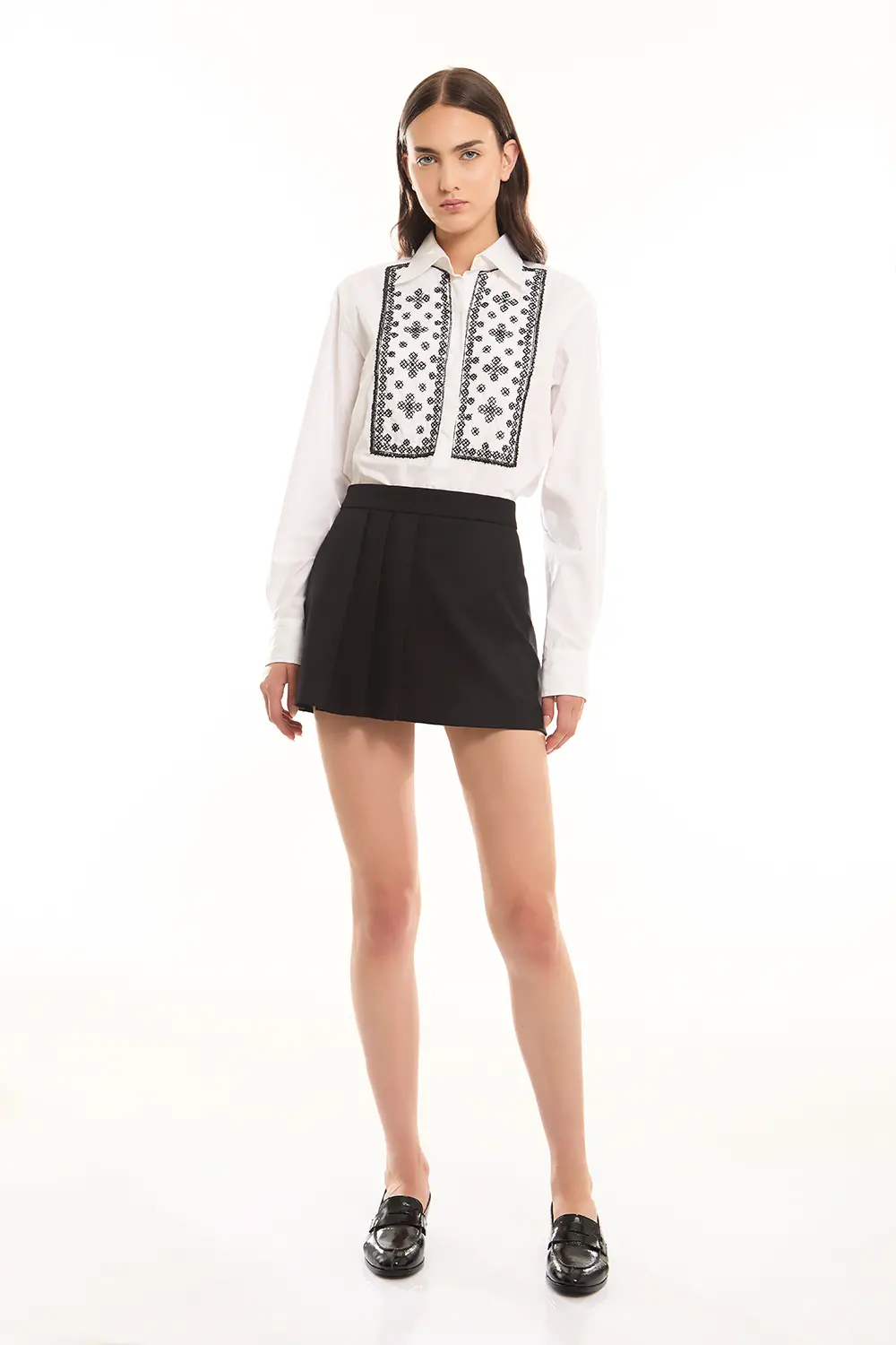 ﻿P.A.R.O.S.H. CAMICIA RICAMATA Vendita Calda