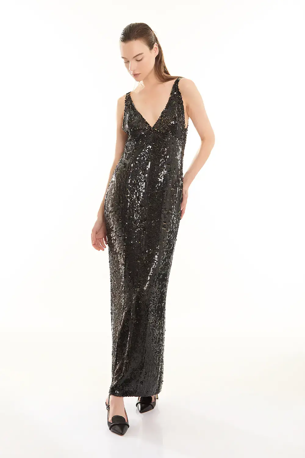 P.A.R.O.S.H. ABITO LUNGO PAILLETTES Italia