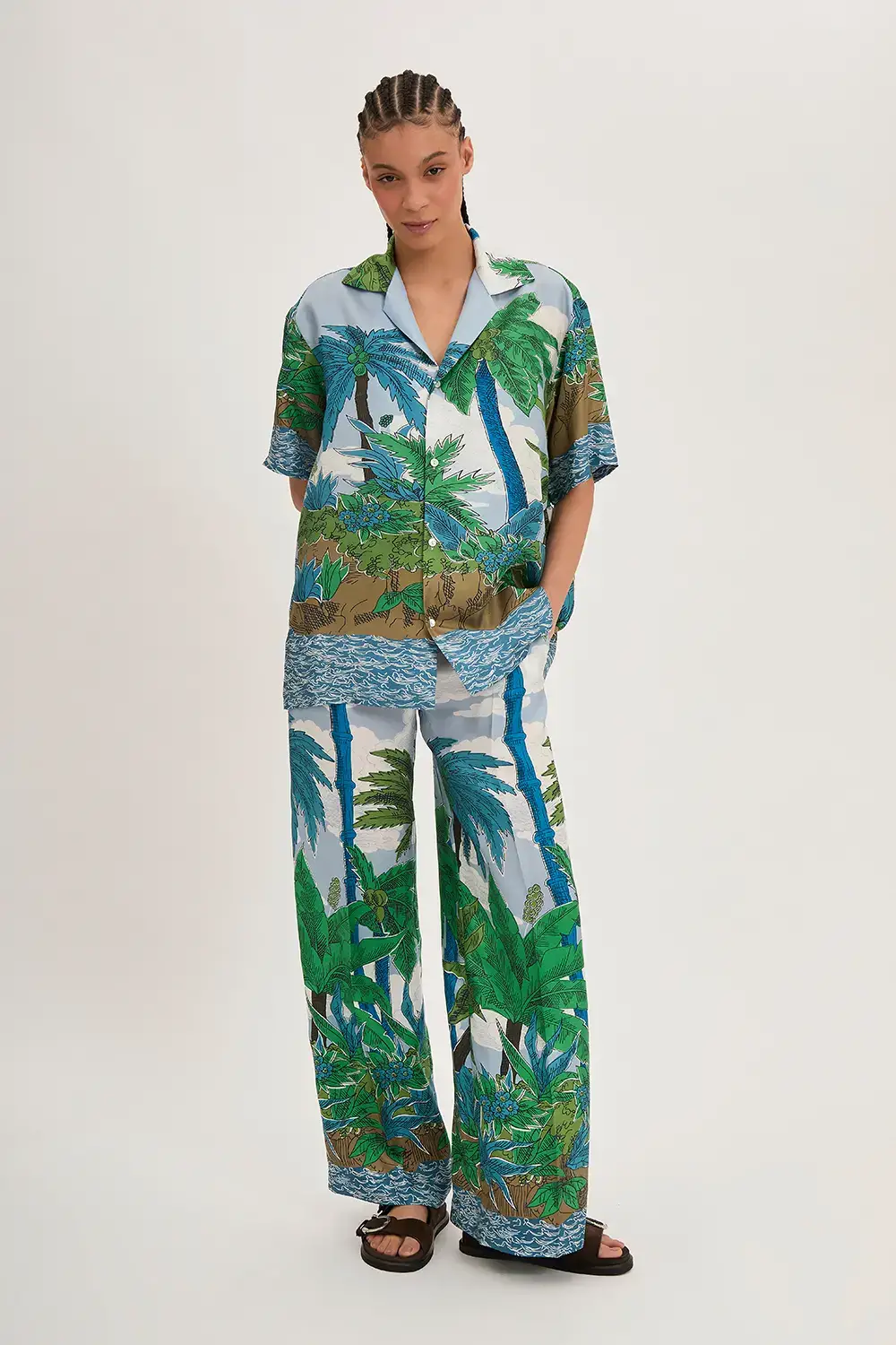 P.A.R.O.S.H. CAMICIA PALME IN TWILL Saldi