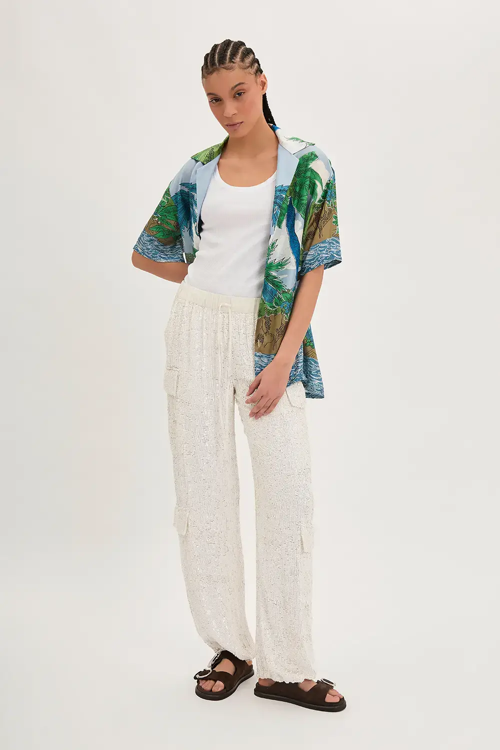 P.A.R.O.S.H. CAMICIA PALME IN TWILL Saldi