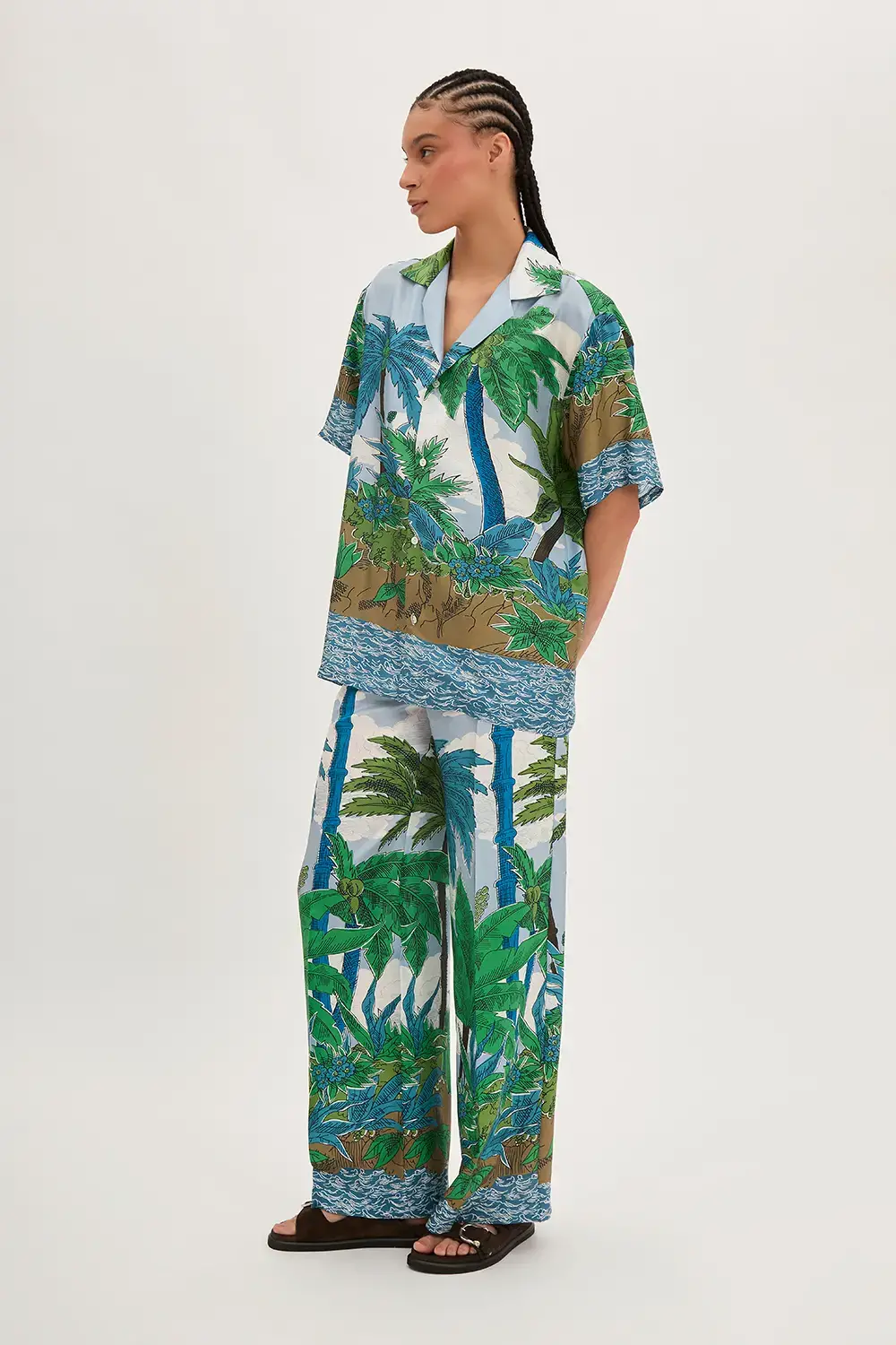 P.A.R.O.S.H. CAMICIA PALME IN TWILL Saldi
