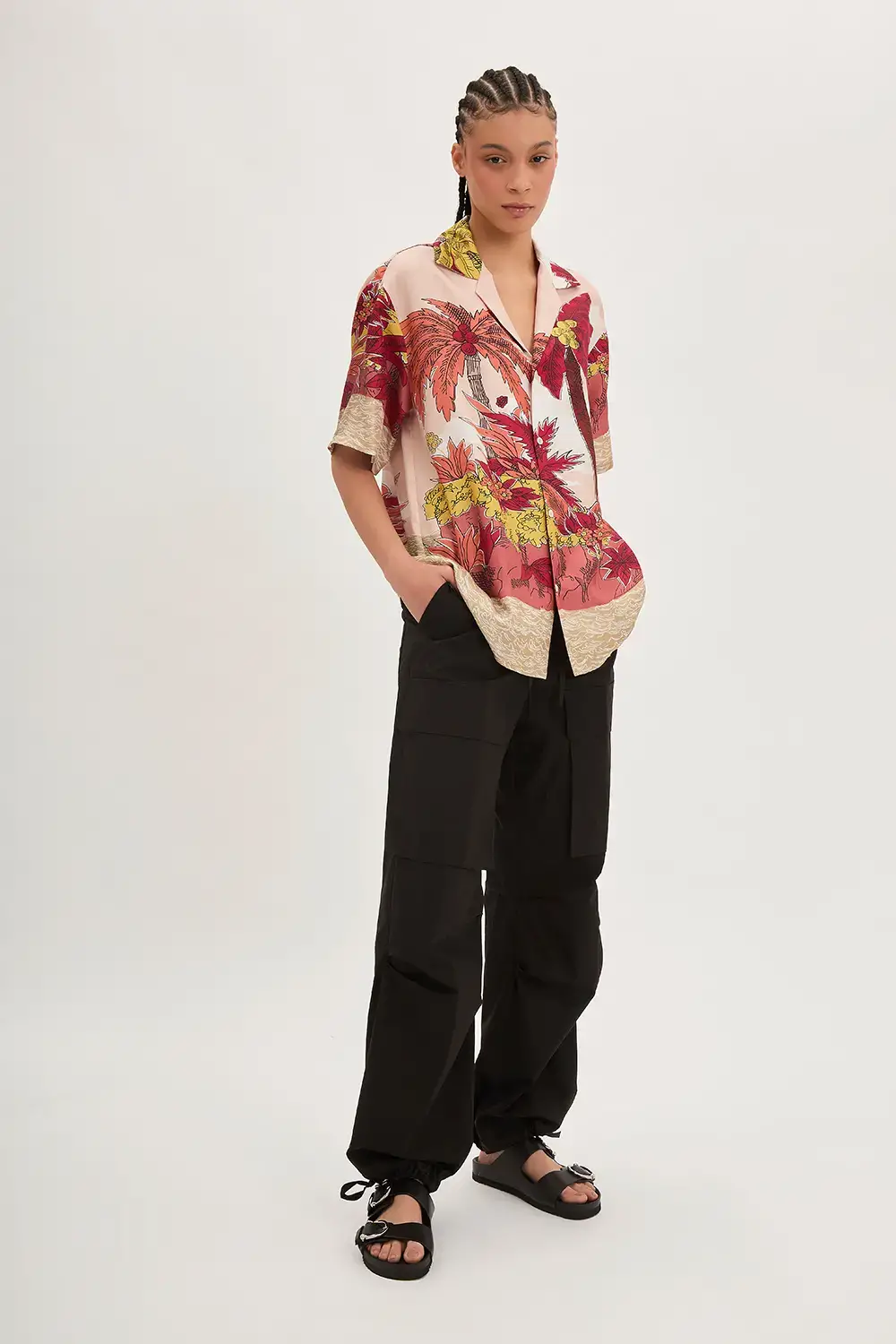 P.A.R.O.S.H. CAMICIA PALME IN TWILL Offerte