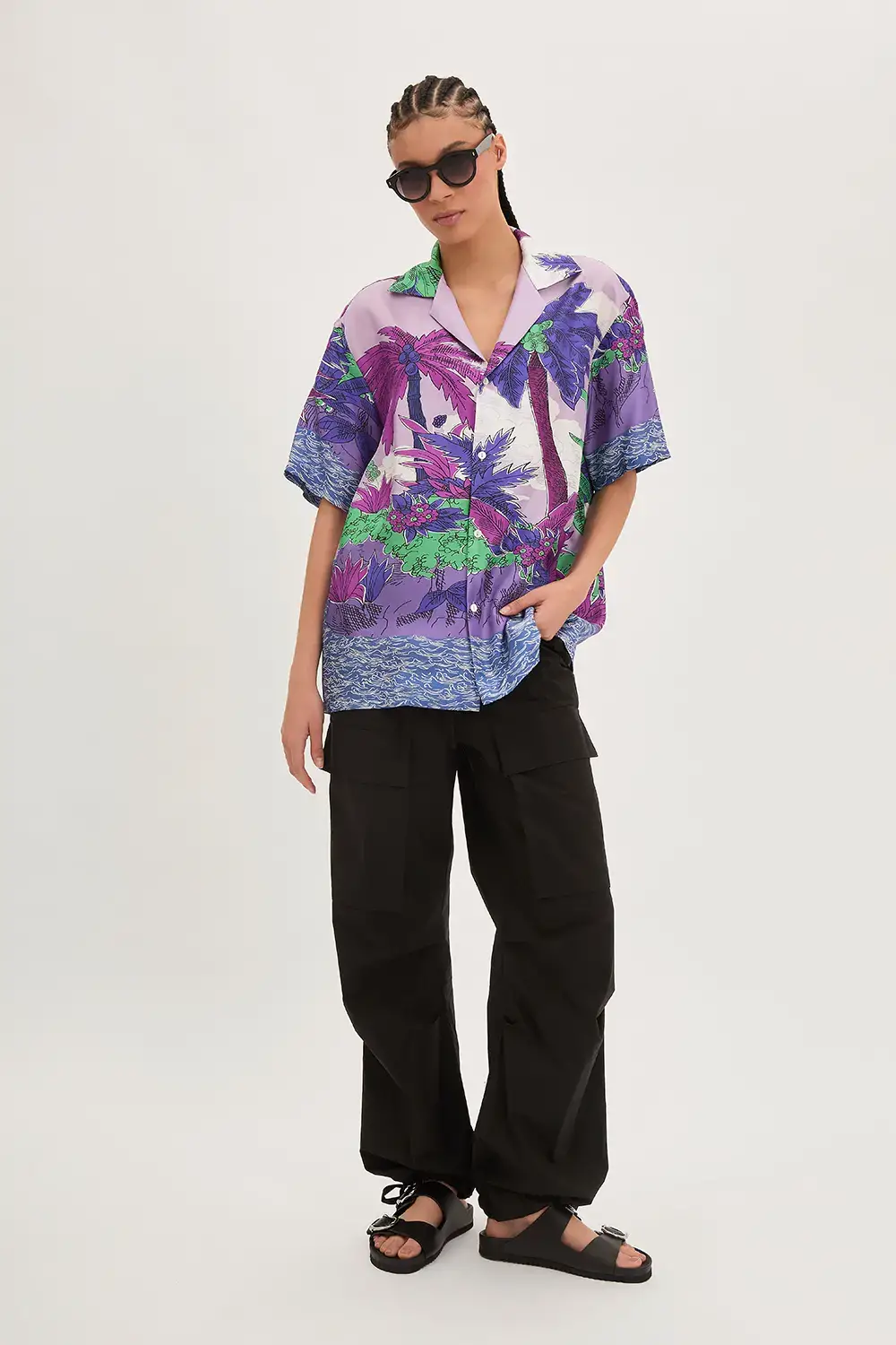 P.A.R.O.S.H. CAMICIA PALME IN TWILL Hotsell