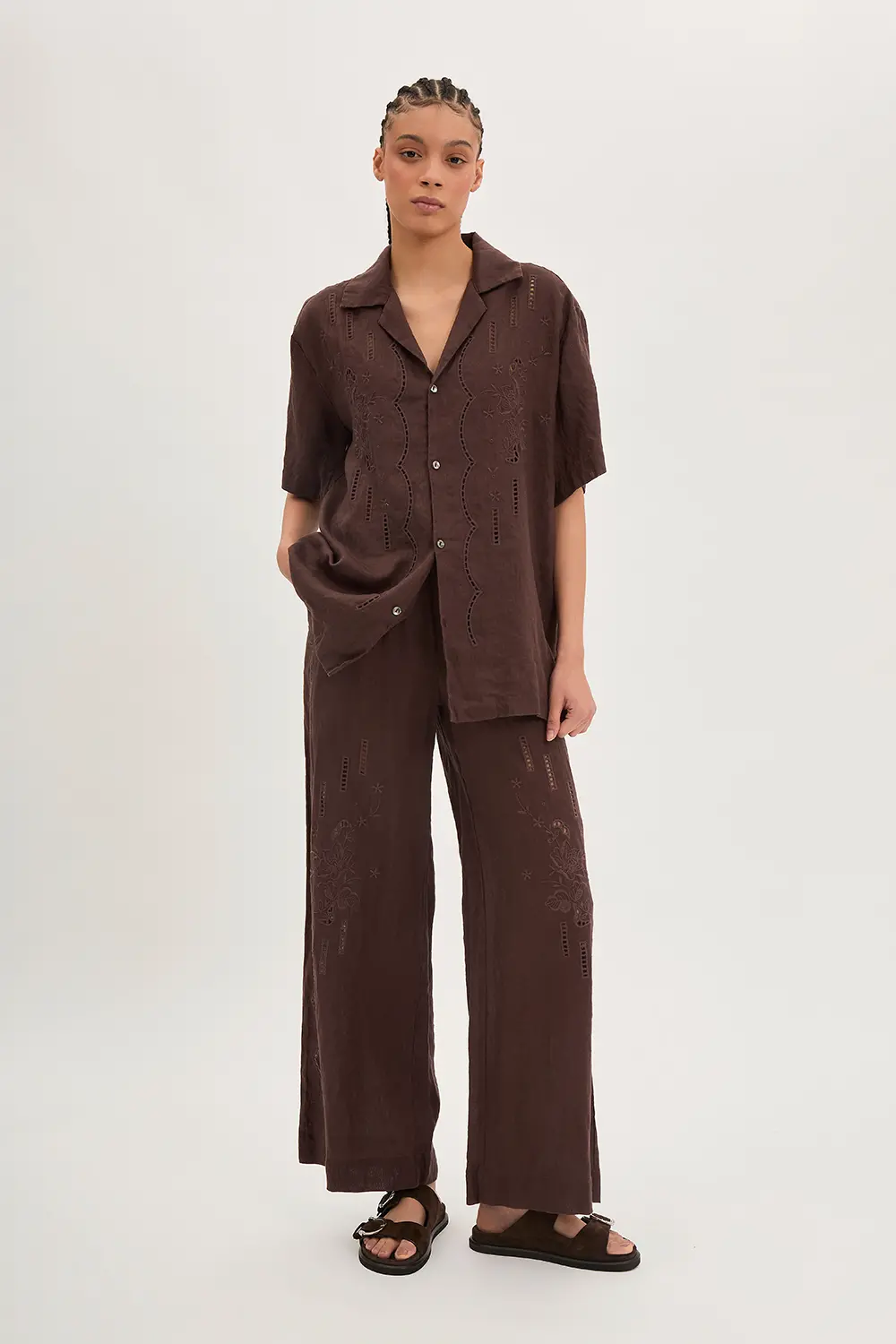 P.A.R.O.S.H. CAMICIA IN LINO RICAMATA Vendita Economica