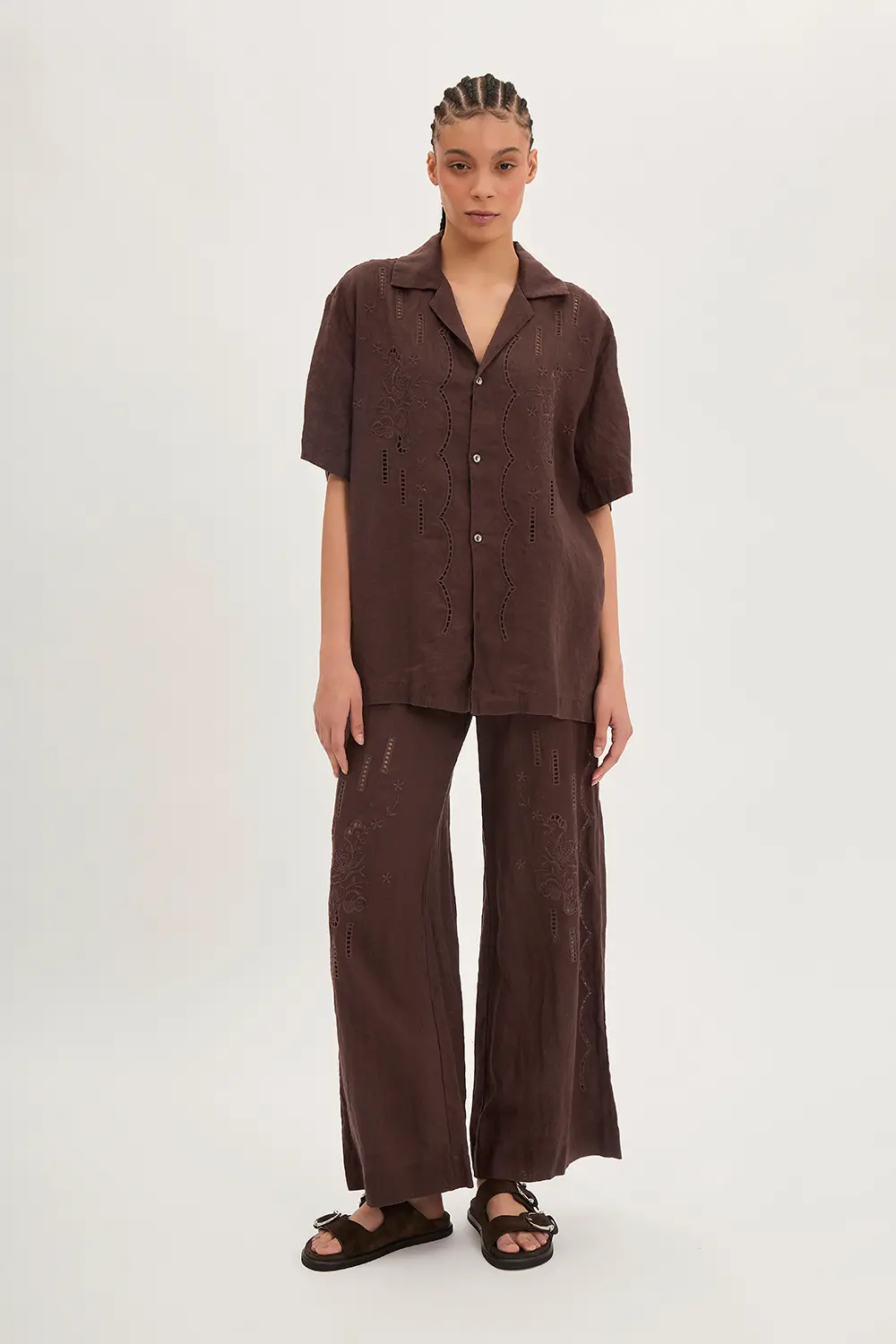 P.A.R.O.S.H. CAMICIA IN LINO RICAMATA Vendita Economica