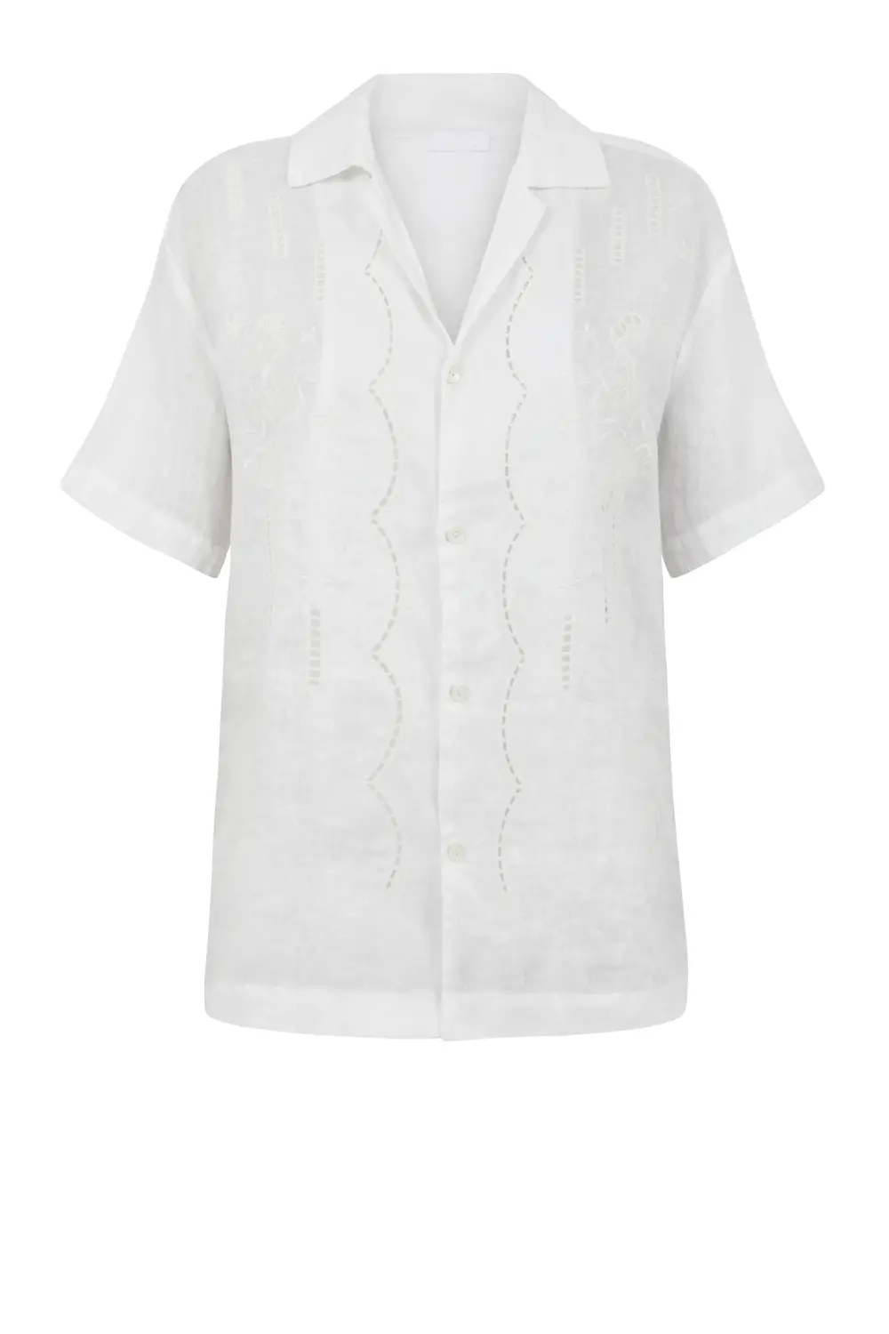 P.A.R.O.S.H. CAMICIA IN LINO RICAMATA Saldi Di Fabbrica