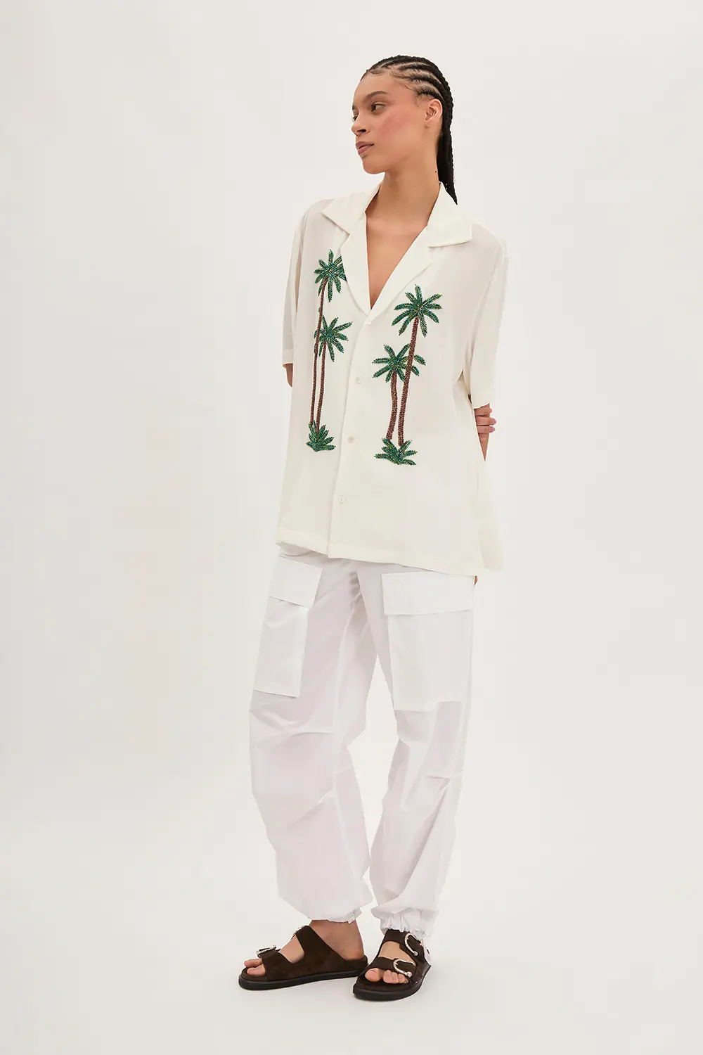 P.A.R.O.S.H. CAMICIA RICAMO PALMA Negozio