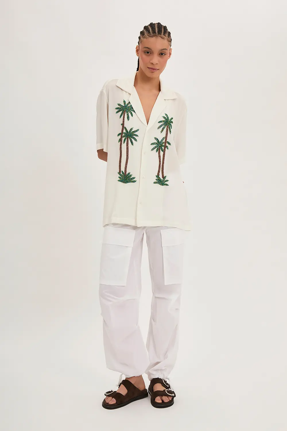 P.A.R.O.S.H. CAMICIA RICAMO PALMA Negozio