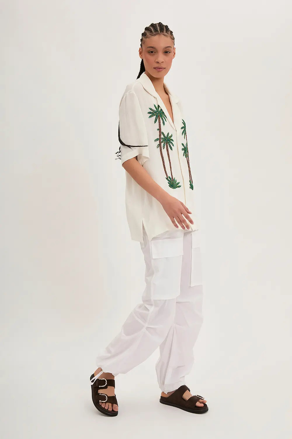 P.A.R.O.S.H. CAMICIA RICAMO PALMA Negozio