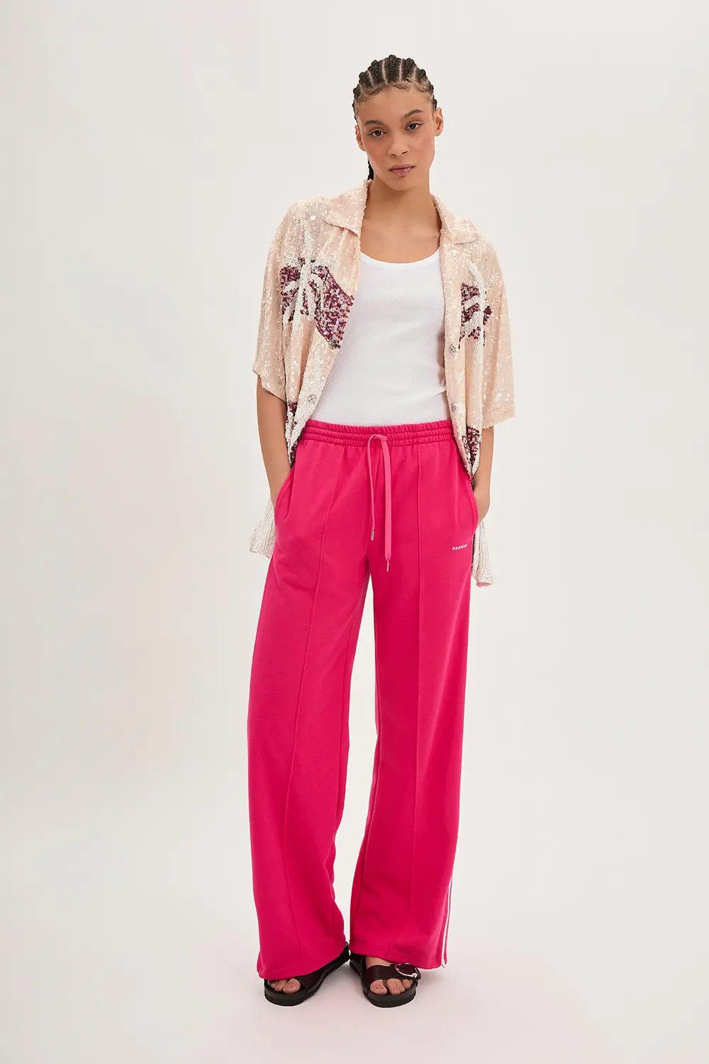 P.A.R.O.S.H. CAMICIA PAILLETTES PALME Nuova