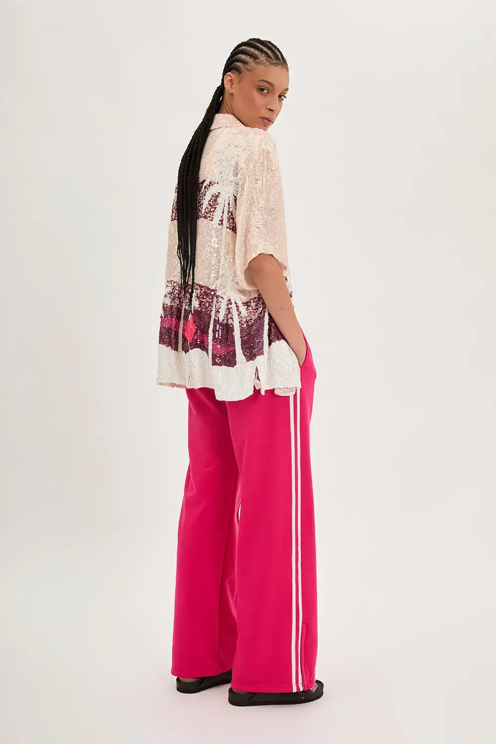 P.A.R.O.S.H. CAMICIA PAILLETTES PALME Nuova