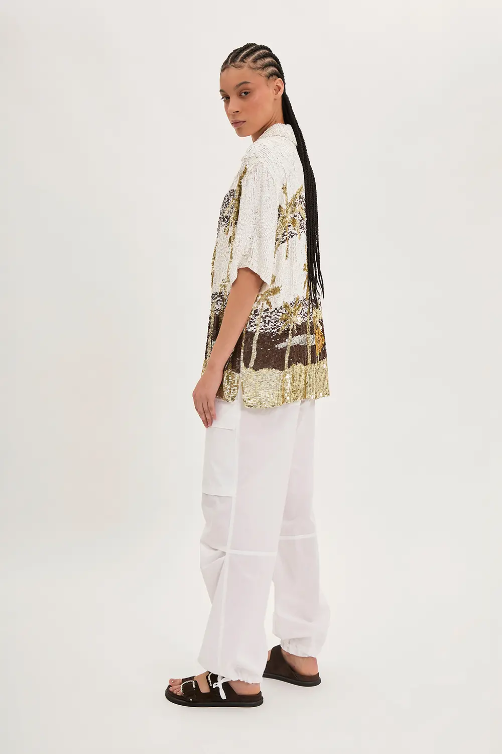 P.A.R.O.S.H. CAMICIA PAILLETTES PALME 2025