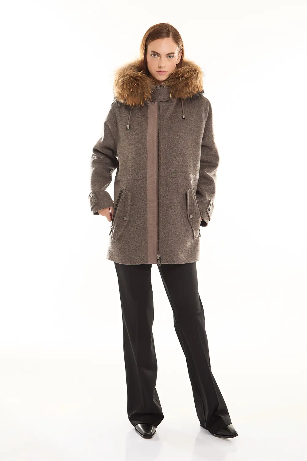 P.A.R.O.S.H. CAPPOTTO CON PELLICCIA 2025