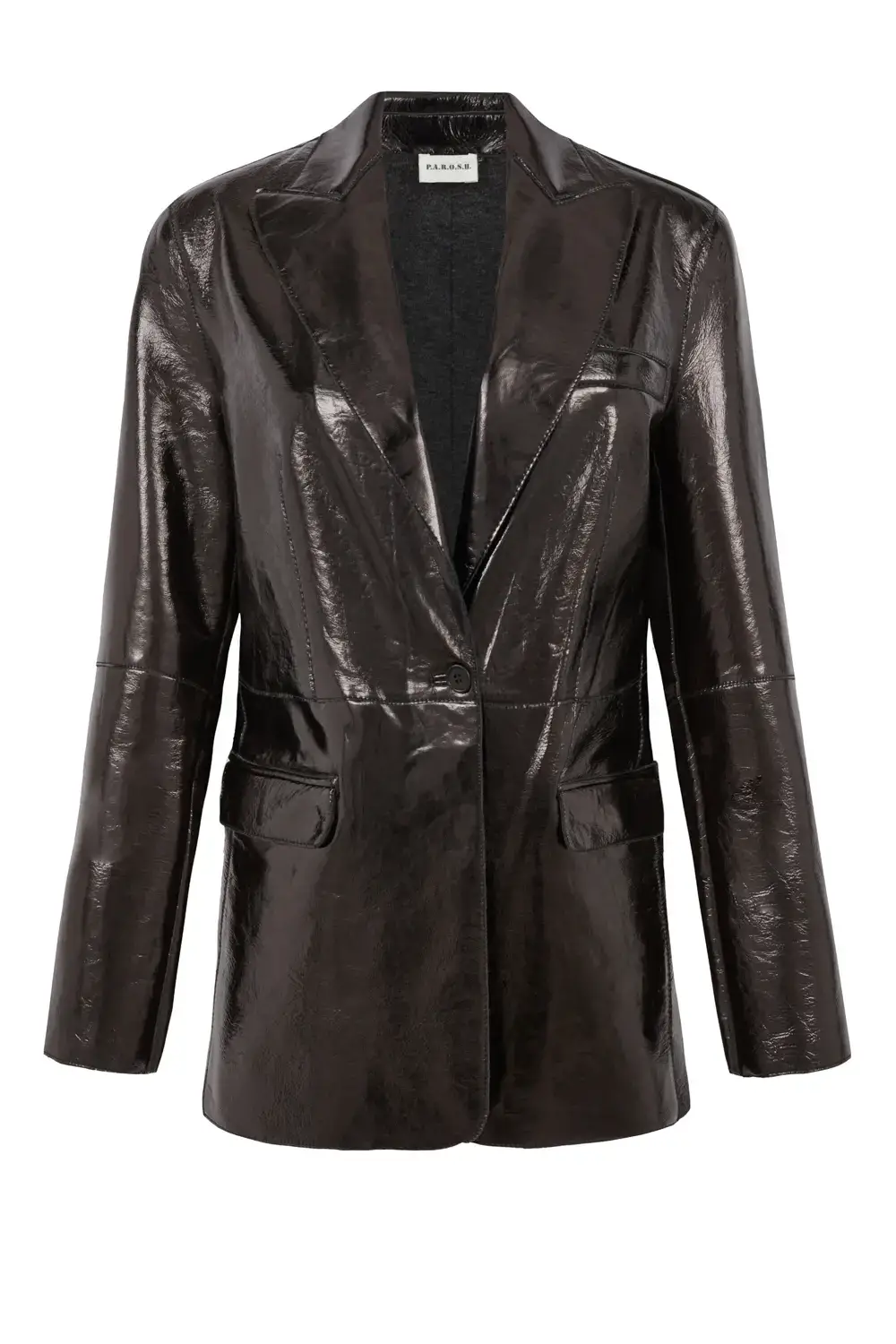 P.A.R.O.S.H. BLAZER PELLE VERNICE Qualità Garantita