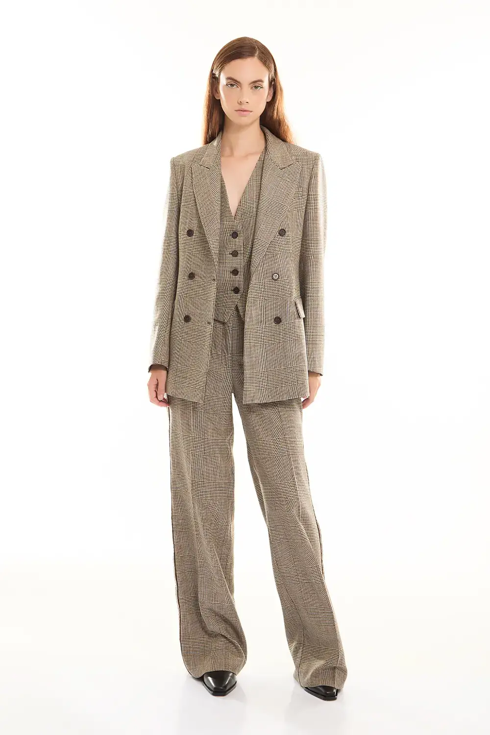 P.A.R.O.S.H. GILET PIED DE POULE In Saldo