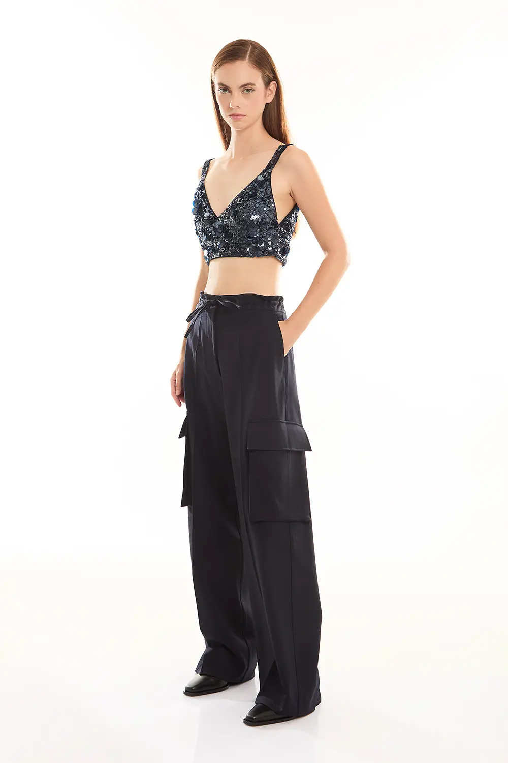 P.A.R.O.S.H. CROP TOP FULL PAILLETTES Promozione Limitata