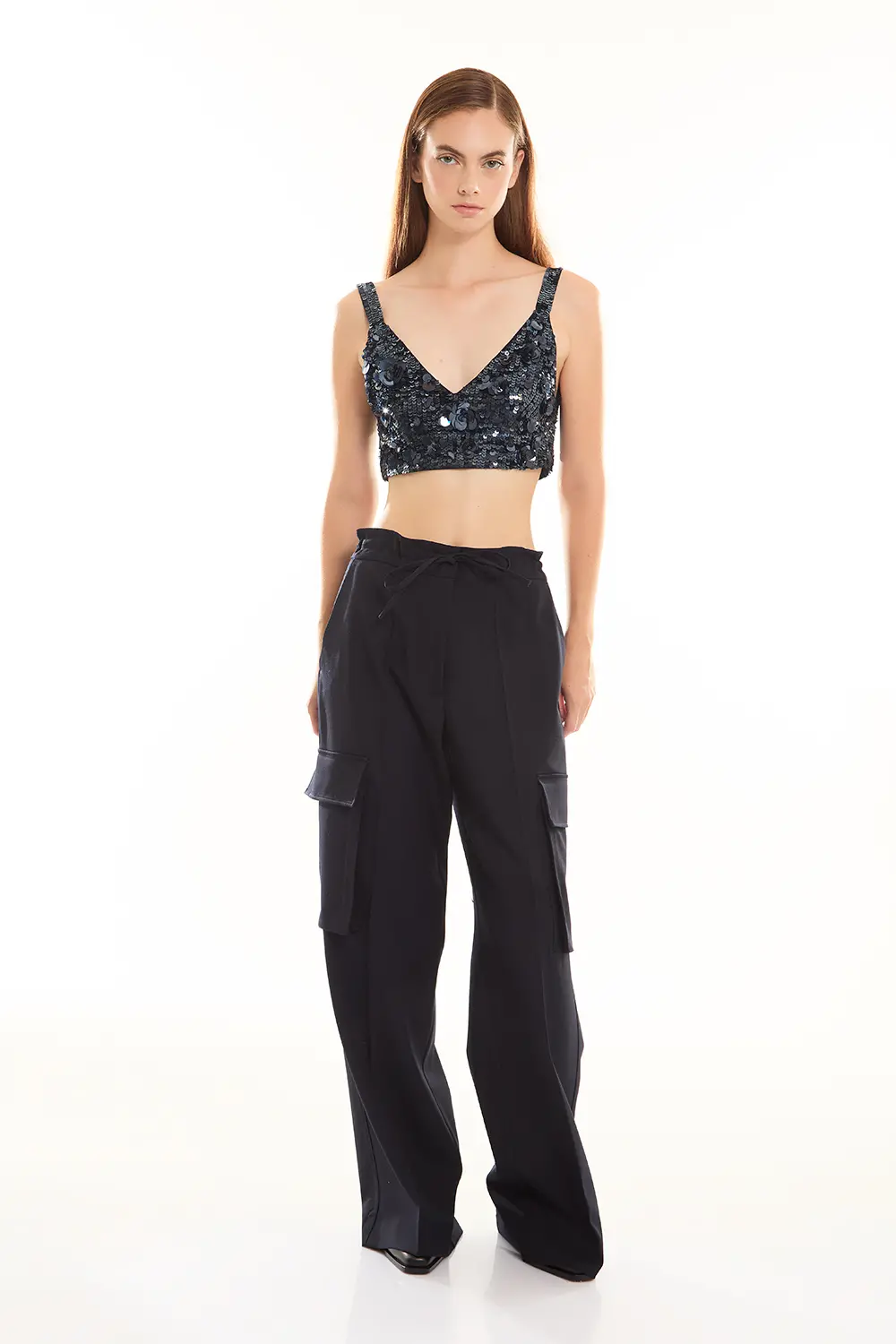 P.A.R.O.S.H. CROP TOP FULL PAILLETTES Promozione Limitata