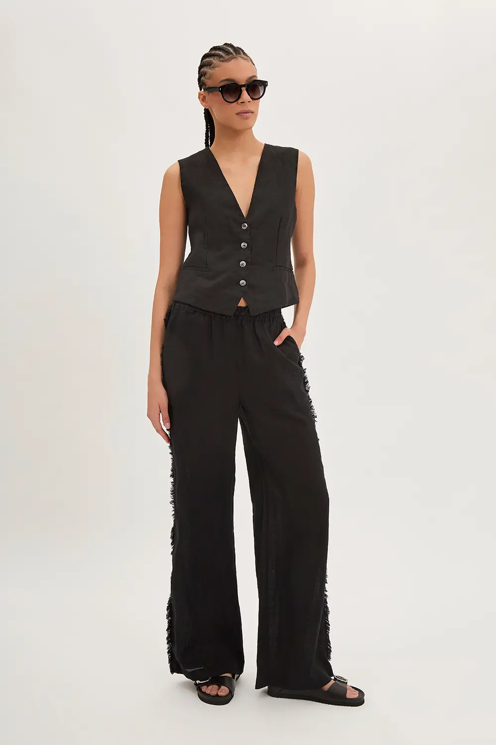 P.A.R.O.S.H. GILET IN LINO In Saldo