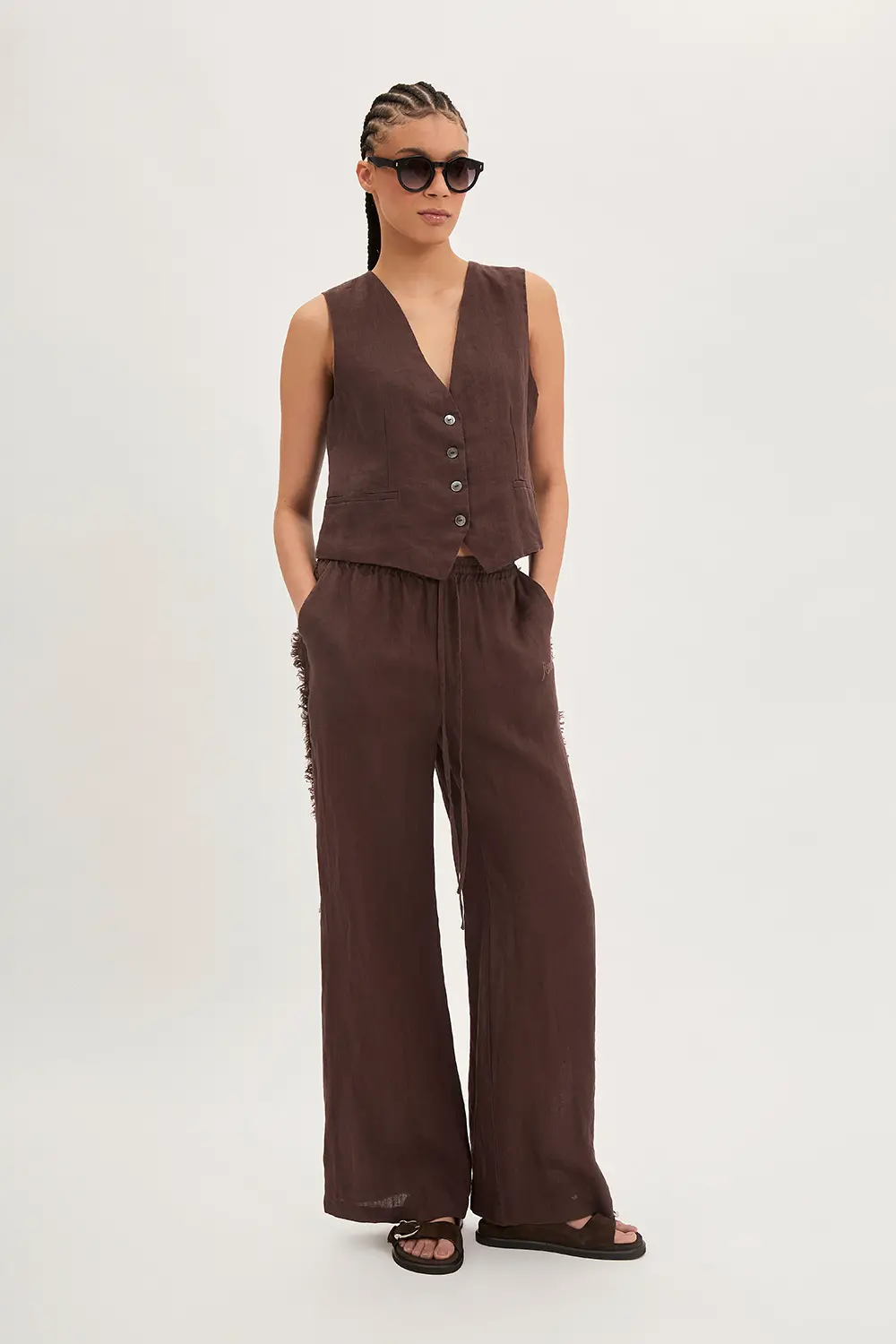 P.A.R.O.S.H. GILET IN LINO Nuova
